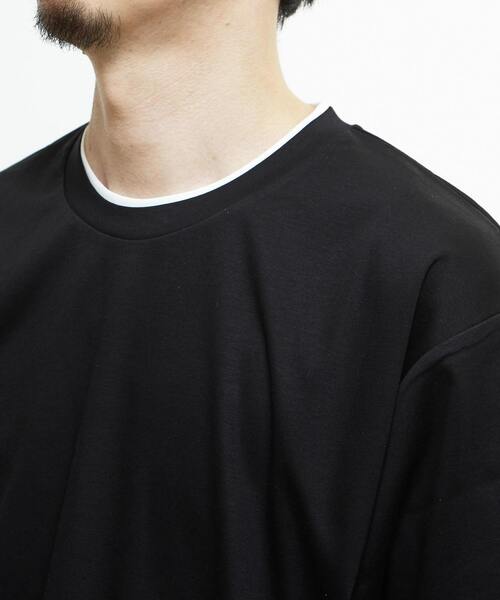 MEN'S MELROSE(メンズメルローズ)の「マーセライズドスムースフェイクレイヤードTシャツ(Tシャツ/カットソー・メンズ・ホワイト/ライトグレー/ブラック・4/3/2)」の8枚目の写真