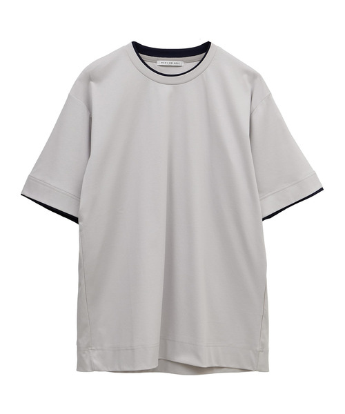 MEN'S MELROSE(メンズメルローズ)の「マーセライズドスムースフェイクレイヤードTシャツ(Tシャツ/カットソー・メンズ・ホワイト/ライトグレー/ブラック・4/3/2)」の13枚目の写真
