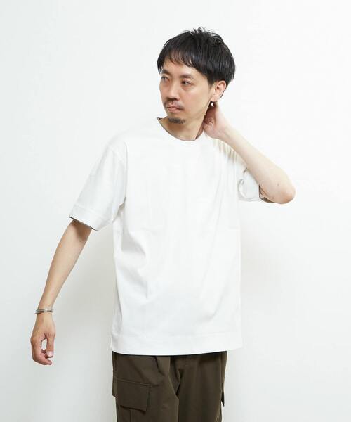MEN'S MELROSE(メンズメルローズ)の「マーセライズドスムースフェイクレイヤードTシャツ(Tシャツ/カットソー・メンズ・ホワイト/ライトグレー/ブラック・4/3/2)」の20枚目の写真