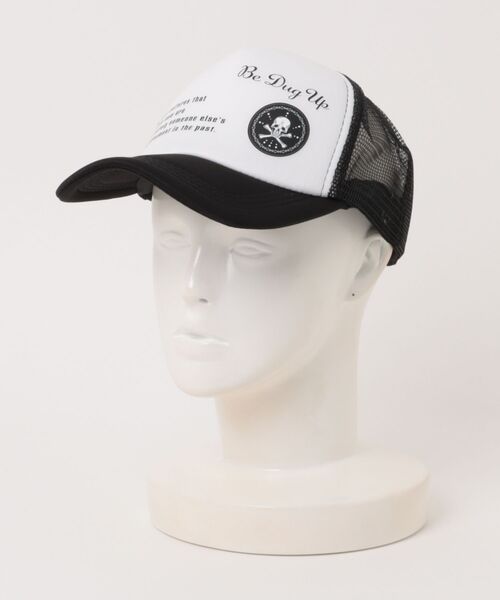 SPINNS(スピンズ)の「メッシュキャップ/スカルロゴ/グランジ/カモ柄(キャップ・メンズ・ブラック/カモフラージュ・30)」の2枚目の写真