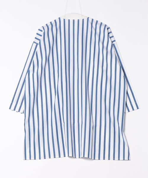 PUEBCO（プエブコ）の「COTTON STRIPE SHIRT / CREW NECK（シャツ/ブラウス・メンズ・グリーン系その他/ブルー系その他/ホワイト系その他・MEDIUM）」の9枚目の写真