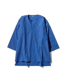 PUEBCO（プエブコ）の「COTTON STRIPE SHIRT / CREW NECK Blue M（シャツ/ブラウス）」