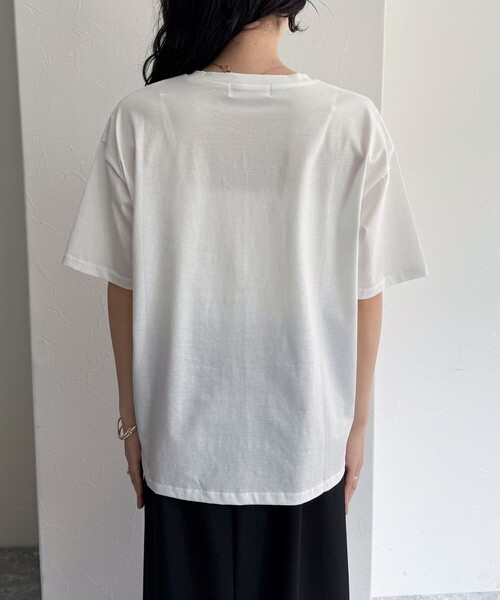 fredy emue（フレディエミュ）の「シルケットBEACH PHOTO Tシャツ（Tシャツ/カットソー・レディース・オフホワイト/チャコールグレー・38）」の14枚目の写真