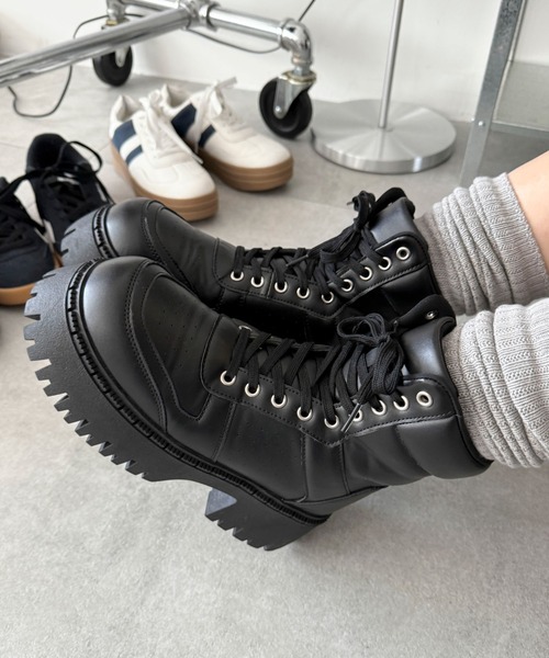 WEGO（ウィゴー）の「WEGO/スニーカーブーツ（ブーツ・レディース・ライトピンク/ブラック/キャメル・SMALL/MEDIUM/LARGE）」の11枚目の写真