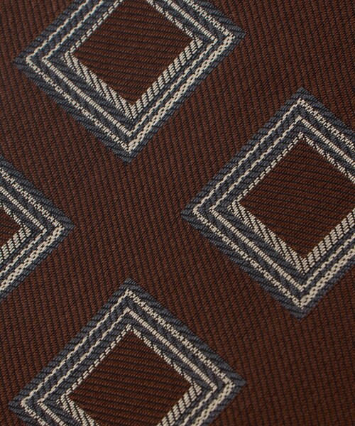 FRANCO BASSI(フランコバッシ)の「<FRANCO BASSI>スクエア ネクタイ(ネクタイ・メンズ・ブラウン系/ターコイズブルー系・FREE)」の4枚目の写真