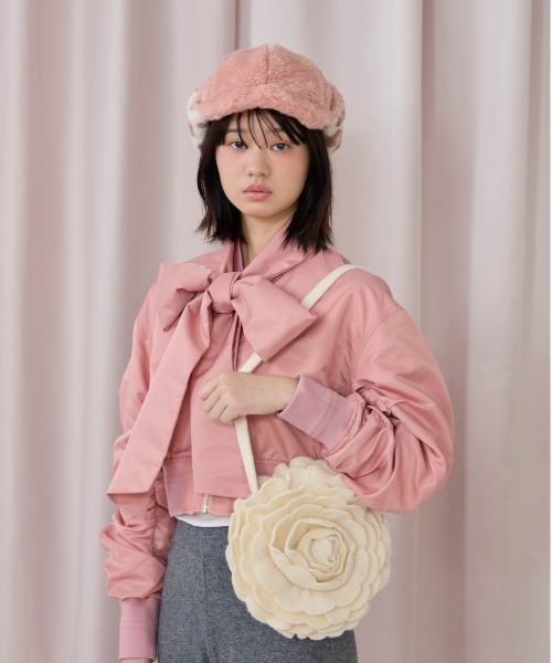 kaorinomori（カオリノモリ）の「kaorinomori ローズバッグ / カオリノモリ（ボディバッグ/ウエストポーチ・レディース・レッド/オフホワイト・FREE）」の3枚目の写真