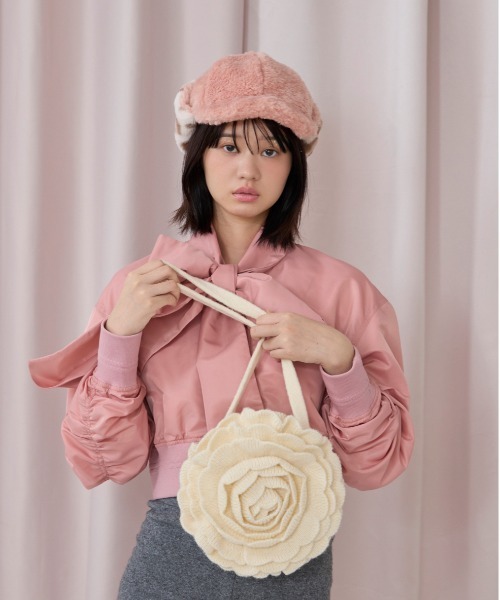 kaorinomori（カオリノモリ）の「kaorinomori ローズバッグ / カオリノモリ（ボディバッグ/ウエストポーチ・レディース・レッド/オフホワイト・FREE）」の5枚目の写真