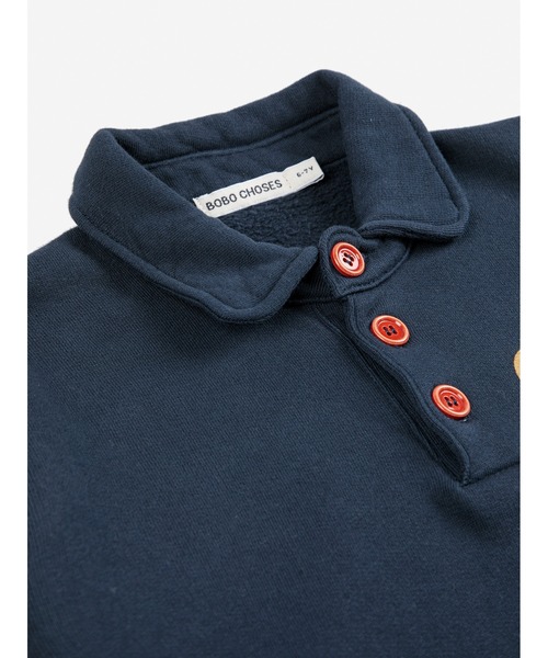 BOBO CHOSES（ボボショーズ）の「Clover polo sweatshirt dress（ワンピース・キッズ・ダークネイビー・6-7YEAR/4-5YEAR/2-3YEAR/8-9y/10-11y/12-13y）」の5枚目の写真