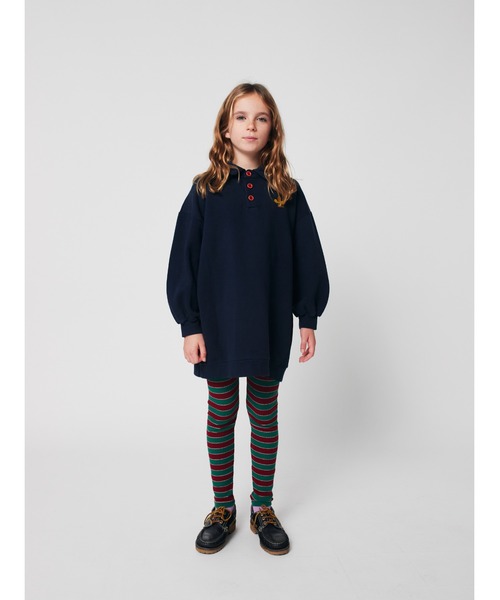 BOBO CHOSES（ボボショーズ）の「Clover polo sweatshirt dress（ワンピース・キッズ・ダークネイビー・6-7YEAR/4-5YEAR/2-3YEAR/8-9y/10-11y/12-13y）」の2枚目の写真