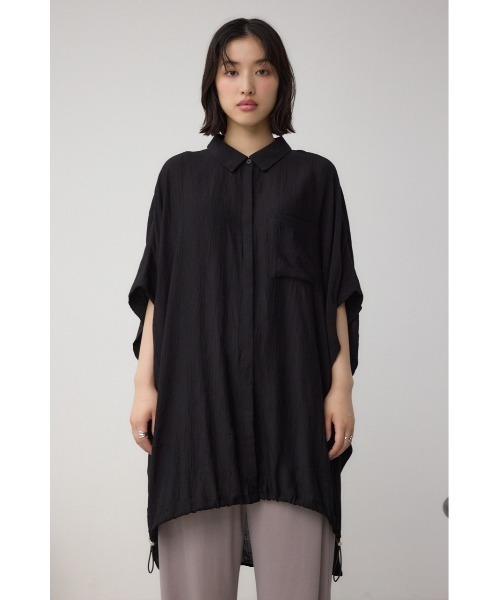 AZUL by moussy(アズールバイマウジー)の「C/T冷感 裾ドロストドルマンルーズシャツ(シャツ/ブラウス・レディース・ブラック/オフホワイト/ブラウン・SMALL/MEDIUM)」の19枚目の写真