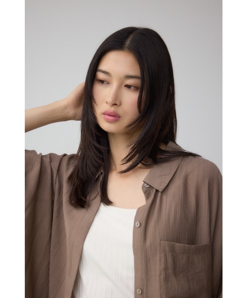 ブラウス シャツ C/T冷感 裾ドロストドルマンルーズシャツ レディース AZUL BY MOUSSY | C/T冷感 裾ドロストドルマンルーズシャツ