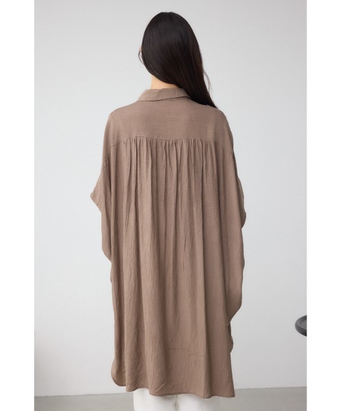 AZUL by moussy(アズールバイマウジー)の「C/T冷感 裾ドロストドルマンルーズシャツ(シャツ/ブラウス・レディース・ブラック/オフホワイト/ブラウン・SMALL/MEDIUM)」の12枚目の写真
