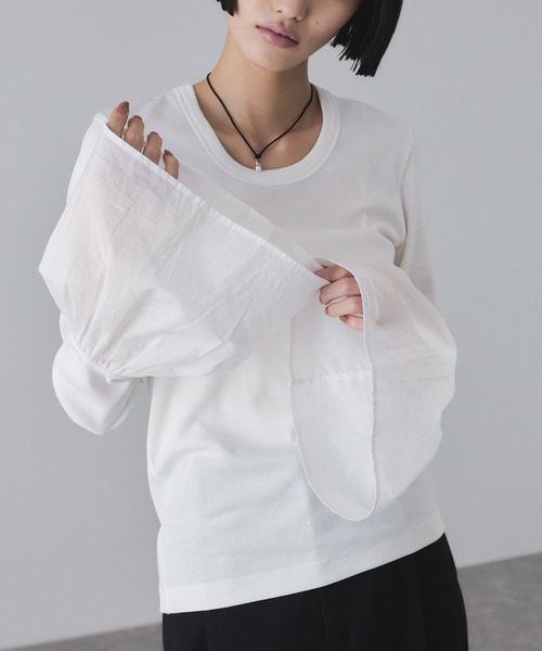 新品未使用 ADAM ET ROPE' アイボリー フレアトップス F ADAM ET ROPE'｜フレアスリーブレーストップス | Rakuten Fashion(楽天