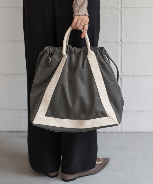Bou Jeloud（ブージュルード）の「ライントートバック（トートバッグ・レディース・グレー/ブラック・ONESIZE）」の10枚目の写真