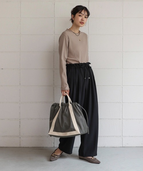 Bou Jeloud（ブージュルード）の「ライントートバック（トートバッグ・レディース・グレー/ブラック・ONESIZE）」の11枚目の写真