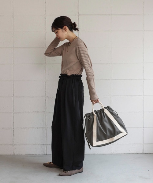 Bou Jeloud（ブージュルード）の「ライントートバック（トートバッグ・レディース・グレー/ブラック・ONESIZE）」の13枚目の写真