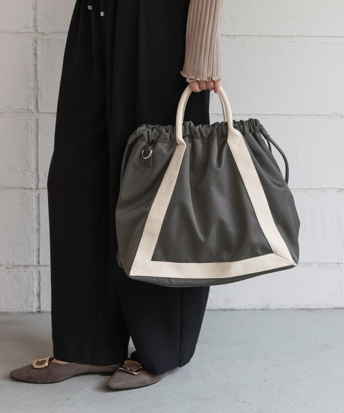 Bou Jeloud（ブージュルード）の「ライントートバック（トートバッグ・レディース・グレー/ブラック・ONESIZE）」の14枚目の写真