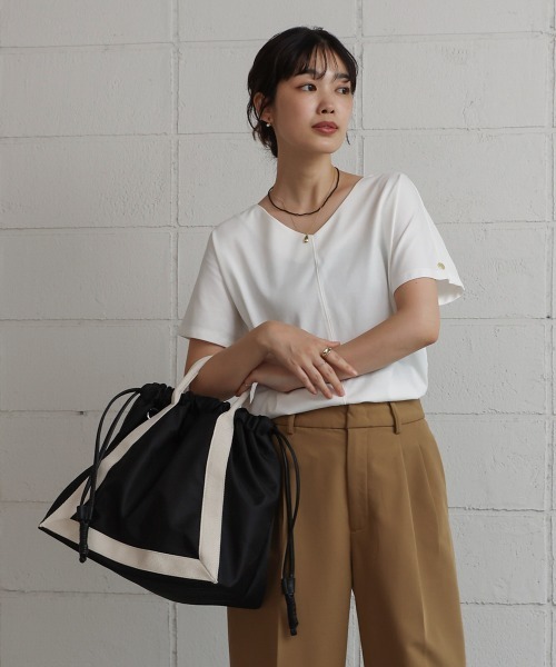 Bou Jeloud（ブージュルード）の「ライントートバック（トートバッグ・レディース・グレー/ブラック・ONESIZE）」の3枚目の写真