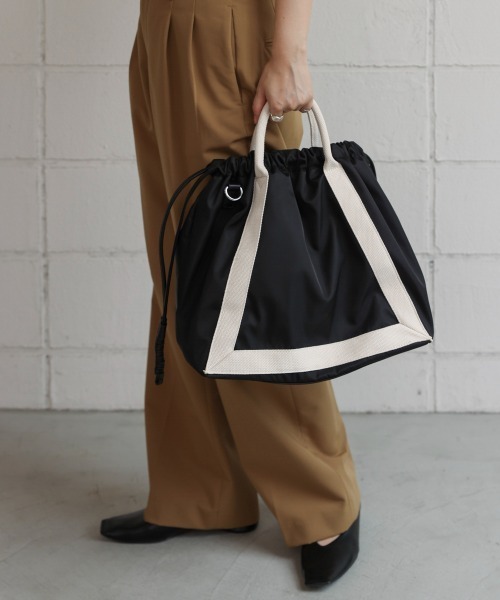 Bou Jeloud（ブージュルード）の「ライントートバック（トートバッグ・レディース・グレー/ブラック・ONESIZE）」の4枚目の写真