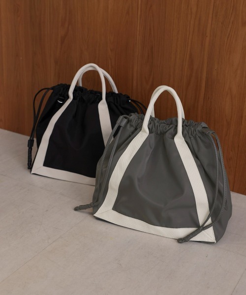 Bou Jeloud（ブージュルード）の「ライントートバック（トートバッグ・レディース・グレー/ブラック・ONESIZE）」の7枚目の写真