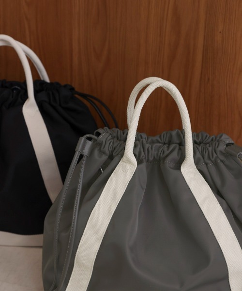 Bou Jeloud（ブージュルード）の「ライントートバック（トートバッグ・レディース・グレー/ブラック・ONESIZE）」の9枚目の写真
