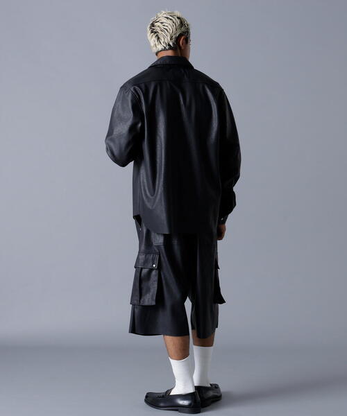 DANKE SCHON(ダンケシェーン)の「DankeSchon/ダンケシェーン/PULEATHER CARGO SHORTS(カーゴパンツ・メンズ・ブラック・M/L)」の12枚目の写真