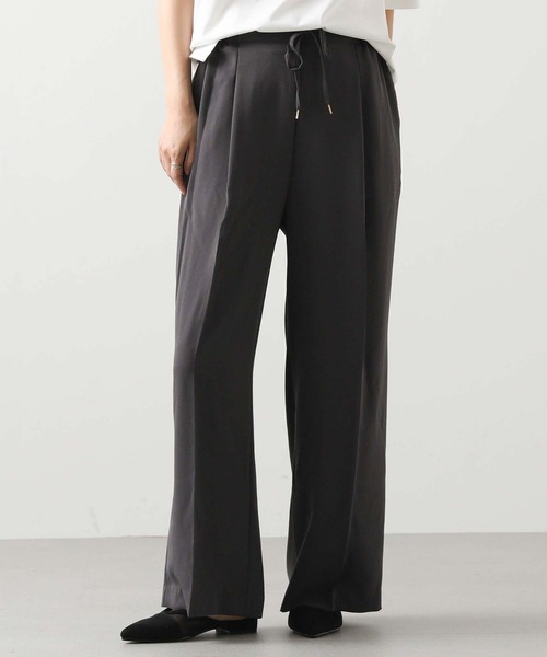 Gready Brilliant(グレディブリリアン)の「ジョーゼットワイドパンツ(その他パンツ・レディース・グレー/ブラック・FREE)」の2枚目の写真