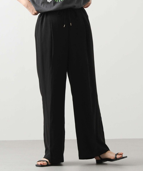 Gready Brilliant(グレディブリリアン)の「ジョーゼットワイドパンツ(その他パンツ・レディース・グレー/ブラック・FREE)」の1枚目の写真