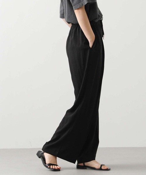 Gready Brilliant(グレディブリリアン)の「ジョーゼットワイドパンツ(その他パンツ・レディース・グレー/ブラック・FREE)」の8枚目の写真