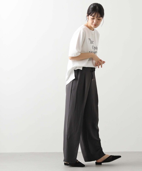 Gready Brilliant(グレディブリリアン)の「ジョーゼットワイドパンツ(その他パンツ・レディース・グレー/ブラック・FREE)」の12枚目の写真