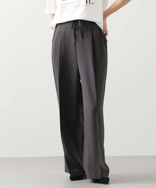 Gready Brilliant(グレディブリリアン)の「ジョーゼットワイドパンツ(その他パンツ・レディース・グレー/ブラック・FREE)」の15枚目の写真