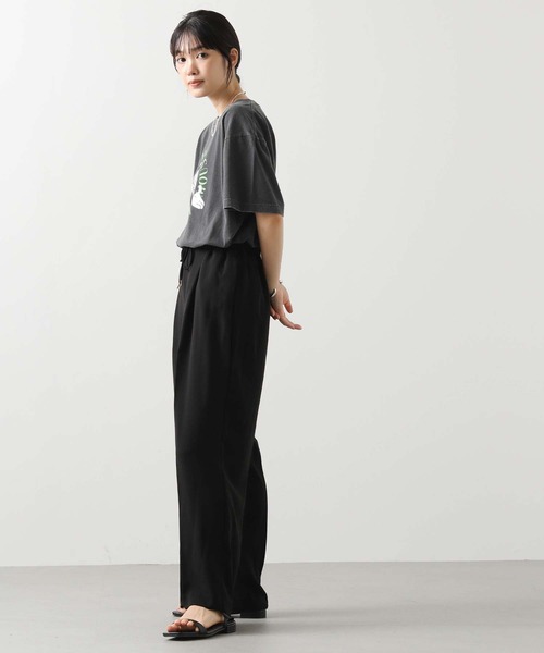 Gready Brilliant(グレディブリリアン)の「ジョーゼットワイドパンツ(その他パンツ・レディース・グレー/ブラック・FREE)」の4枚目の写真