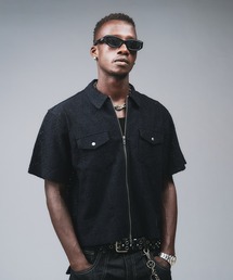 ANDER HUNK(A_[nN)W-Pocket Lace Shirt Jacket / W|Pbg[XVcWPbg(Vc/uEX)