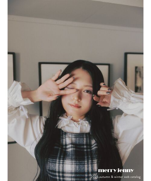 merry jenny（メリージェニー）の「petit ribbonコーデュロイブラウス