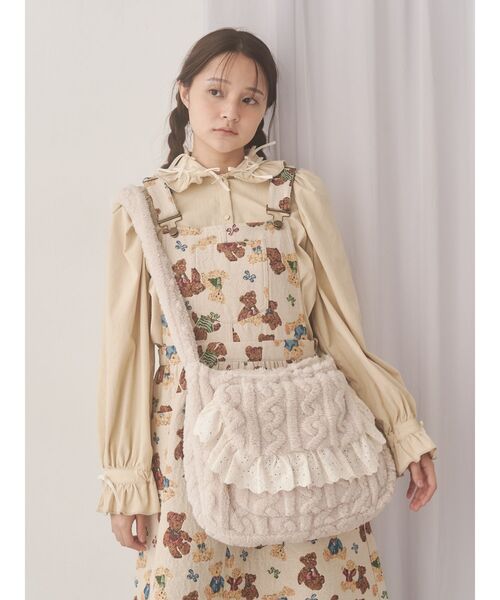 merry jenny（メリージェニー）の「petit ribbonコーデュロイブラウス（シャツ/ブラウス・レディース・グレー/オフホワイト/ベージュ・FREE）」の12枚目の写真