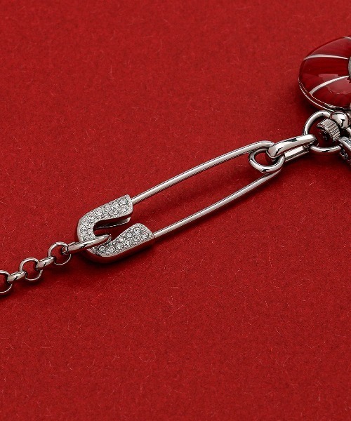 Vivienne Westwood(ヴィヴィアンウエストウッド)の「「Vivienne Westwood/ヴィヴィアン・ウエストウッド」ハートペンダントウォッチ(ネックレス・レディース・ピンク/レッド/ブラック・FREE)」の6枚目の写真