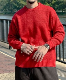 Bling Leads（ブリングリーズ）の「【RS】【Bling leads】クルーネックカラーニット（ニット/セーター）」