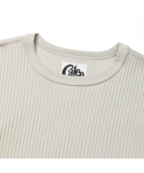 CALEE（キャリー）の「MULTI WAY LIB KNITTIN 5LENGTH CS（Tシャツ/カットソー・メンズ・サーモンピンク/ライトグレー/ブラック・LARGE/X-LARGE/MEDIUM）」の5枚目の写真