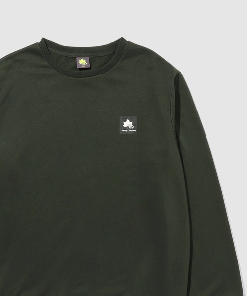 LOGOS（ロゴス）の「LOGOS ワンポイントロゴ裏毛トレーナー（Tシャツ/カットソー・メンズ・マスタード/ネイビー/グリーン/ブラック/ワイン/オフホワイト・L/XL/M）」の3枚目の写真