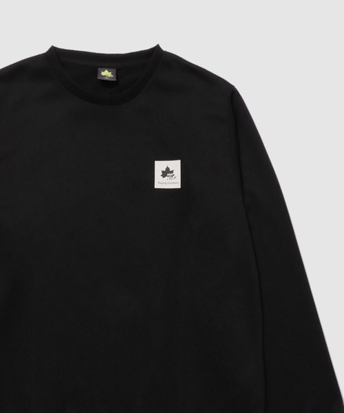 LOGOS（ロゴス）の「LOGOS ワンポイントロゴ裏毛トレーナー（Tシャツ/カットソー・メンズ・マスタード/ネイビー/グリーン/ブラック/ワイン/オフホワイト・L/XL/M）」の2枚目の写真