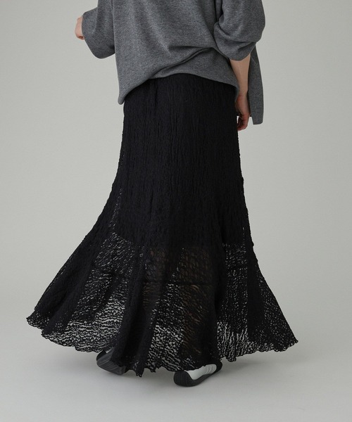 BABYLONE（バビロン）の「シアーレースマーメードスカート（スカート・レディース・アイボリー/ブラック・フリー）」の18枚目の写真