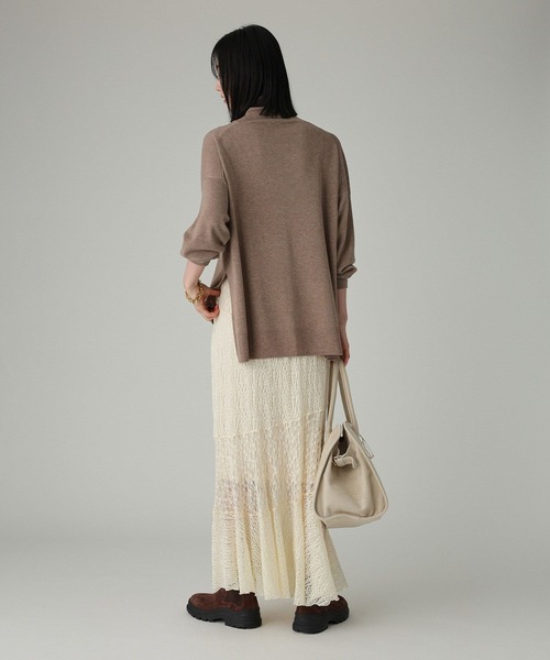 BABYLONE（バビロン）の「シアーレースマーメードスカート（スカート・レディース・アイボリー/ブラック・フリー）」の12枚目の写真