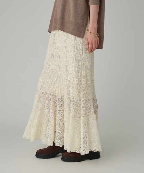 BABYLONE（バビロン）の「シアーレースマーメードスカート（スカート・レディース・アイボリー/ブラック・フリー）」の14枚目の写真