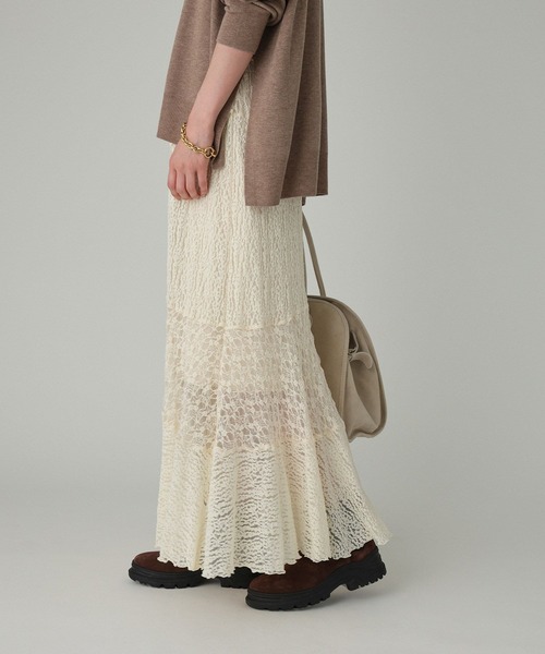 BABYLONE（バビロン）の「シアーレースマーメードスカート（スカート・レディース・アイボリー/ブラック・フリー）」の15枚目の写真