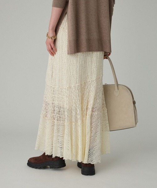 BABYLONE（バビロン）の「シアーレースマーメードスカート（スカート・レディース・アイボリー/ブラック・フリー）」の16枚目の写真