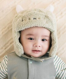 SLAP SLIP BABY | アニマルクマドラゴン耳付きボアフライトキャップベビー(46~48cm)(その他ベビー用品)