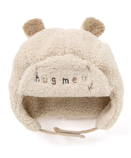 SLAP SLIP BABY(スラップスリップベビー)の「アニマルクマドラゴン耳付きボアフライトキャップベビー(46~48cm)(その他ベビー用品・キッズ・グリーン/オフホワイト・48cm/46cm)」の3枚目の写真