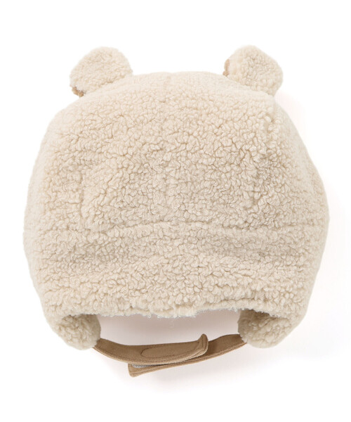 SLAP SLIP BABY(スラップスリップベビー)の「アニマルクマドラゴン耳付きボアフライトキャップベビー(46~48cm)(その他ベビー用品・キッズ・グリーン/オフホワイト・48cm/46cm)」の4枚目の写真