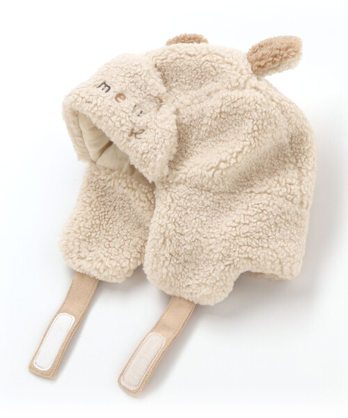 SLAP SLIP BABY(スラップスリップベビー)の「アニマルクマドラゴン耳付きボアフライトキャップベビー(46~48cm)(その他ベビー用品・キッズ・グリーン/オフホワイト・48cm/46cm)」の5枚目の写真