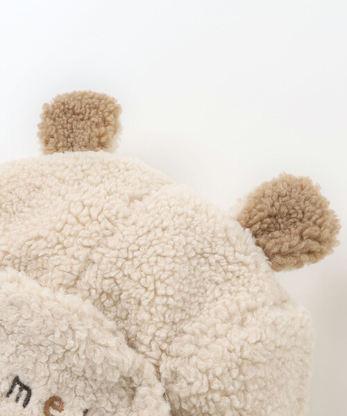 SLAP SLIP BABY(スラップスリップベビー)の「アニマルクマドラゴン耳付きボアフライトキャップベビー(46~48cm)(その他ベビー用品・キッズ・グリーン/オフホワイト・48cm/46cm)」の7枚目の写真